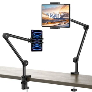 Phone Tablet Holder Stand Bed Desk Mount for IPhone IPad Adjustable 360 Rotation - Picture 1 of 9