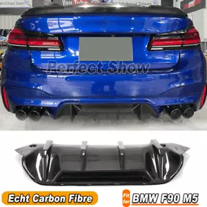 Für BMW F90 M5 Stoßstange Carbon Heckdiffusor Diffusor Heckansatz Spoiler Lippe - Bild 1 von 10