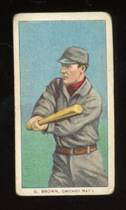 1909-11 T206 Tobacco Baseball George Brown Browne Chicago Sweet Caporal GD