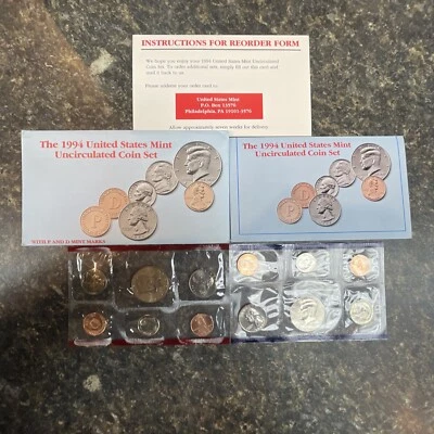 1994 United States Uncirculated US Mint Coin Set - OGP Philadelphia & Denver - Image 1 of 4