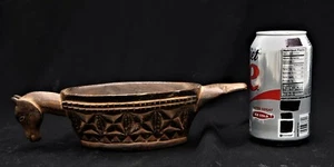 Scandinavian Rustic Hand Carved Wood Figural Horse Wood Bowl circa 1750 - Picture 1 of 13