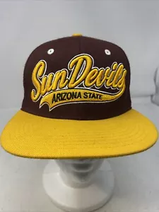Arizona State Sun Devils Script SnapBack Trident Hat Cap Zephyr Wool/Acrylic - Picture 1 of 10