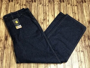 CARHARTT Utility Work FLAME-RESISTANT Denim DUNGAREE Mens Jeans 44 x 34 NEW - Picture 1 of 7