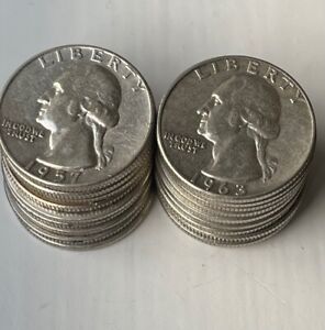 [Lot of 20 Coins] 1/2 Roll - Washington Quarter - 90% Silver - Choose how many!