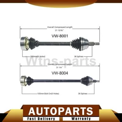 2 JUNTAS CV DELANTERAS TRAKMOTIVE EJES EJE EJES PARA VOLKSWAGEN GOLF 1995-1999 Foto 1 de 4