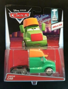 Disney Pixar Cars Super Chase Circus Cab Mattel Deluxe Diecast Truck Card Wear - Picture 1 of 14