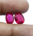 Ruby Corundum Faceted Cut Oval Shape 2 Pies 9.40 Carat Gemstone