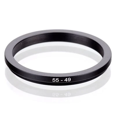 RISE(UK) 55mm-49mm 55-49 mm 55 to 49 Step down Ring Filter Adapter black - Image 1 of 3