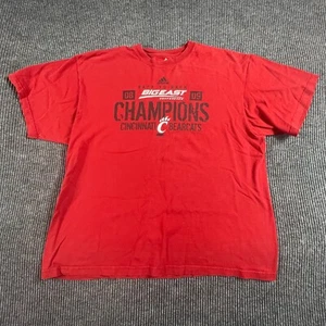 Adidas Cincinnati Bearcats T Shirt Mens XL Red NCAA Big East Champions Football - Picture 1 of 12