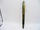 Sheaffer Vintage White Dot Green Striped Lever Fill Fountain Pen-fine-working