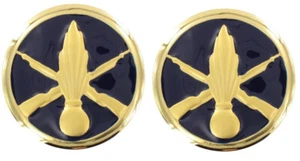 Pair of Infantry Collar Insignias Dress Uniform Queen of Battles - Picture 1 of 1