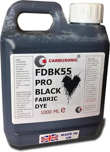 Liquid Fabric Dye Black, Clothes, Denim, Handbags,Spray, Dip, Batik, 1 Litre - Picture 1 of 12