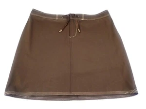 TITOLO NINE pantaloncino donna TAGLIA 8 marrone golf tennis gonna pantaloncino poliestere - Foto 1 di 10