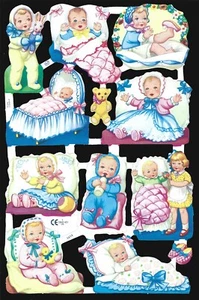 Mamelok English Embossed Scrap Die Cut - Precious Children / Baby  1414 - Picture 1 of 1