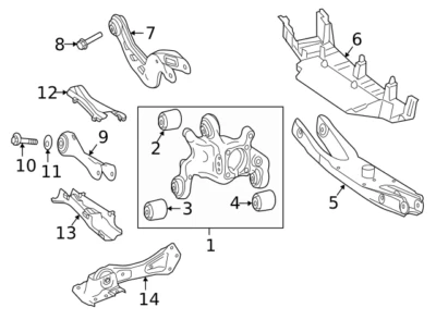 Mercedes Benz GLA35 AMG GLA45 AMG 2021-2025 Rear Right Trailing Arm 2473505403 - Image 1 of 3
