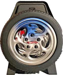 Hot Wheels Valigetta per auto a forma di pneumatico scala 1/64 auto pressofusa 10,5" x 8,5" - Foto 1 di 3