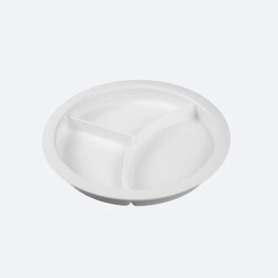 Speise Teller mit hohen Rand und Einteilung in 3 Fächer - Bild 1 von 4