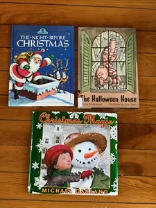 Lot of 3 THE NIGHT BEFORE CHRISTMAS Magic & THE HALLOWEEN HOUSE Hardcover Books: - Picture 1 of 12