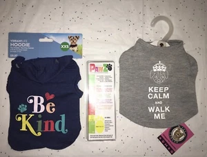 Vibrant Life Dog Hoodie T-Shirt & Booties Lot Size XXS & S Cute Dog Apparel - Picture 1 of 9