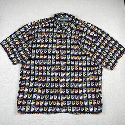 Camisa De Colección Big Dogs Para Hombres 4X Estampado Completo Perro Bad Fearless Años 90 Papá Fiesta Foto 1 de 4