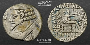 Phraataces, 2 BC-AD 4/5 PARTHIAN KINGDOM AR Tetradrachm NGC VF - Picture 1 of 5