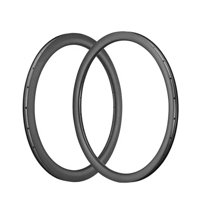 Llanta de carretera con freno de disco de grava 700C 28 mm de ancho llantas de bicicleta de carbono llantas sin cámara Foto 1 de 4