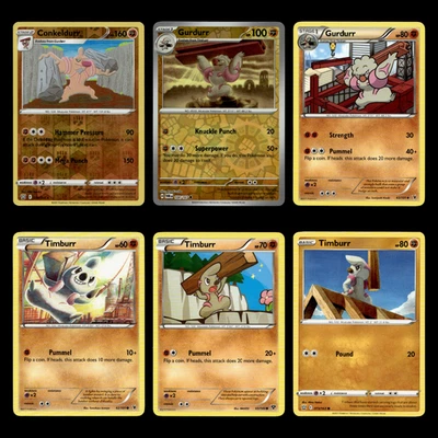 Conkeldurr Gurdurr Timburr 75.0 Sword Shield Battle Styles Pokemon Cards - Image 1 of 4