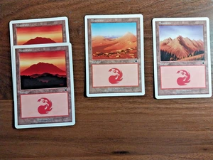 4x Mountain Basic Land - Starter 1999 - LP - mtg SPARROW MAGIC - Picture 1 of 2