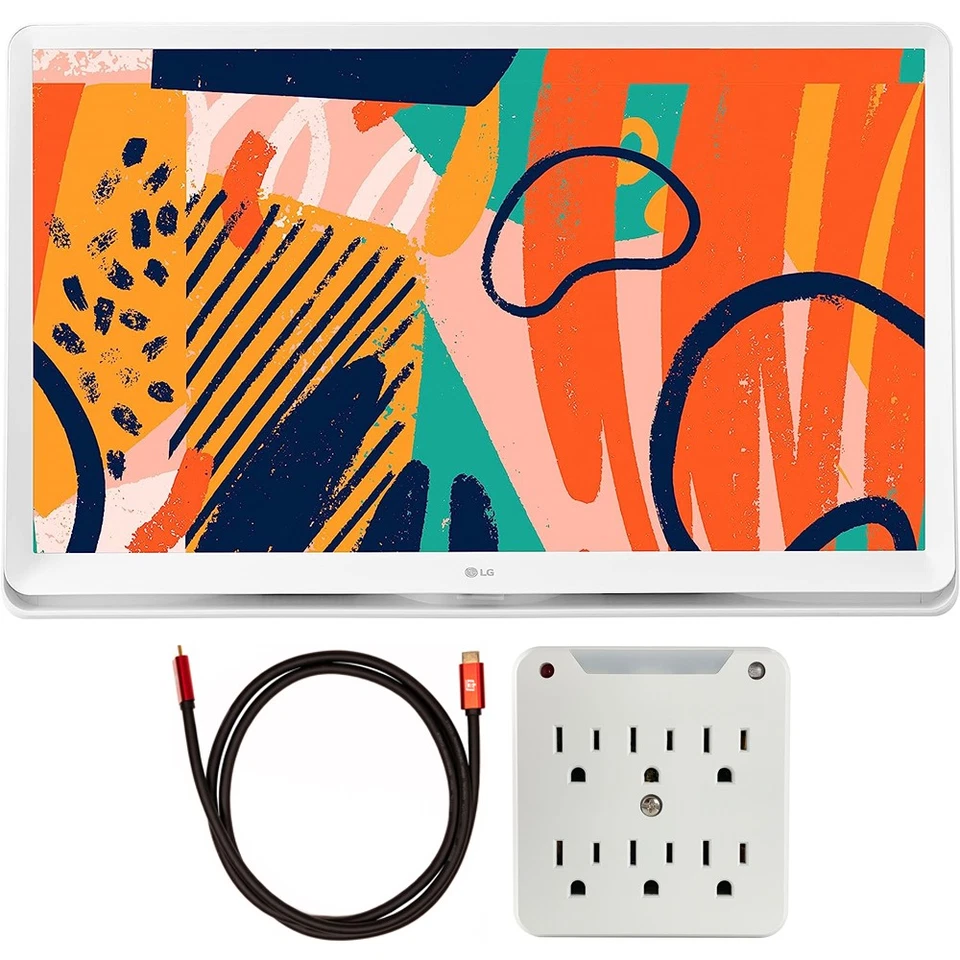 LG 27LQ600S-WU 27" FHD IPS LED TV Monitor with web OS TV 1 YR Bundle