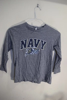 Camisa Guardiamarinas Azul Marino NIÑOS S Gris NCAA Fútbol Universitario Manga Larga Algodón USADA Foto 1 de 4