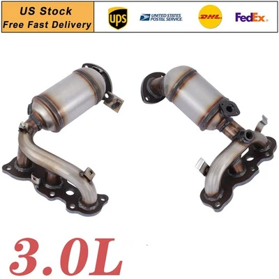 2PCS Manifold Catalytic Converter &Gaskets For Toyota Camry 3.0L 2002-2005 2006 - Image 1 of 4