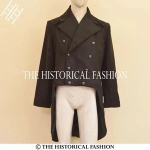 Abrigo Regency Bridgerton Abrigo Mr. Darcy Abrigo de lana negro Abrigo victoriano - Imagen 1 de 5
