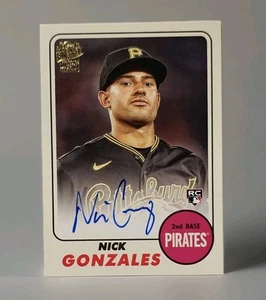 2024 Topps Archives - Nick Gonzalez AUTO - RC Fan Favorites PIRATES - 68FF-NG - Picture 1 of 4