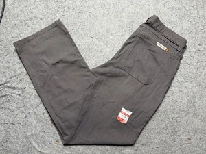 Wrangler Riggs Workwear Pants Mens 14x32 Gray Boot Cut Stretch 3WF04CH - Picture 1 of 16