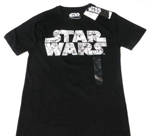 Star Wars Men's Boys Graphic Logo Short Sleeve T-Shirt Black Size Small New Tags - Picture 1 of 3