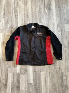 Lincoln Electric K2986 Shadow Grain Leather Sleeve Welding Jacket M Red Line - Bild 1 von 11