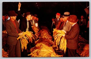 Postal vintage D4, subasta de tabaco en tierra de tabaco. - Imagen 1 de 2