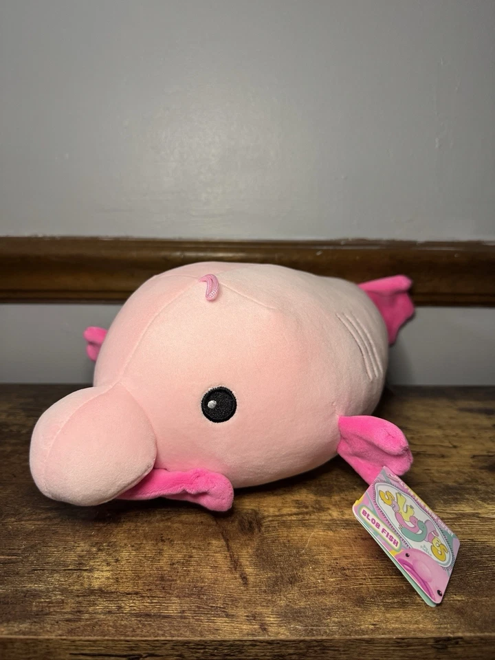 Fiesta Toys Snugglies Pink Blob Fish Plush Doll 14" Stuffed Animal Blobfish 2022