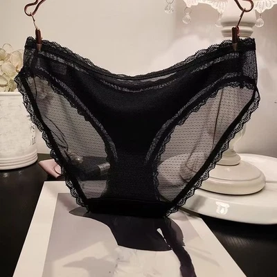 Sweet Womens Girls Mesh Transparent Panties Briefs Low Waist Sexy Underwear - Image 1 of 4