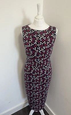 Boden Dress Womens Size UK 10 Blue Floral Sleeveless Belted Midi  New - image 1 of 4