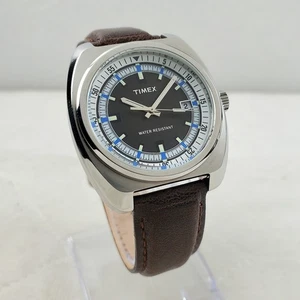 TIMEX MARLIN GENTS RETRO INDIGLO T2N395 CLASSIC  WATER RESISTANT MENS WATCH NEW  - Picture 1 of 10