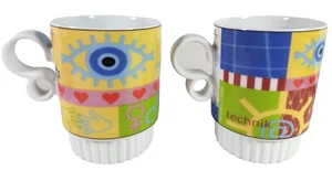 Tazas Nord/LB 30.08 Event 01 09 2000 Human Tecnik ~ 2 tazas de café apilables 6 oz - Imagen 1 de 13
