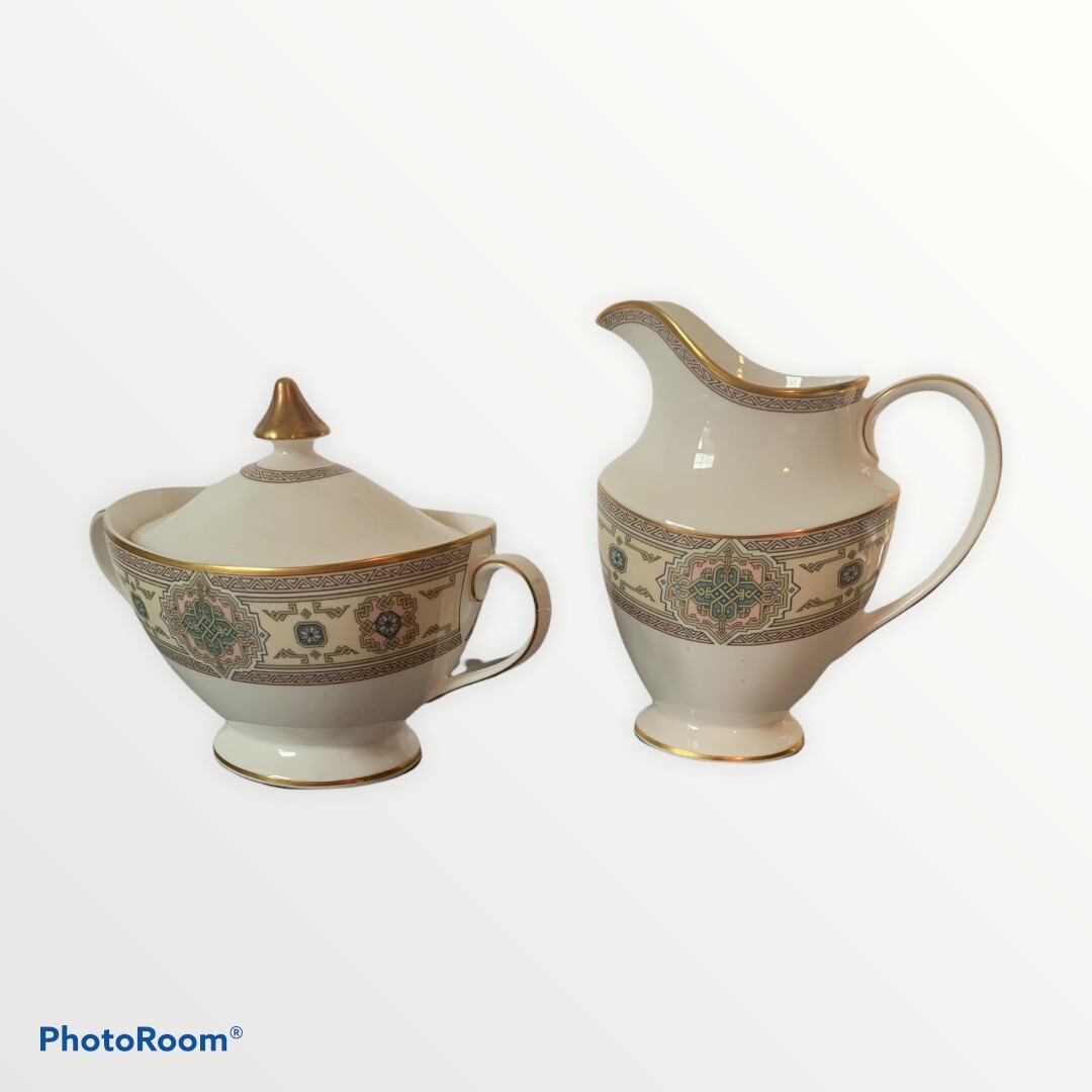 Royal Doulton FLORENTINA Sugar Bowl with Lid & Creamer | eBay