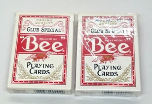 2 Bee Playing Cards Casino Quality Club Special Diamond Red - Bild 1 von 6