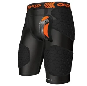 Shock Doctor Impact & Compression Short W/Carbon Cup Boys Small Black 3811K - Picture 1 of 7