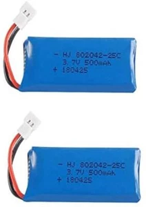 Set di 2 batterie LiPo 3.7V 500mAh per HUBSAN X4 & JXD 385 | Batteria per dro... - Foto 1 di 4