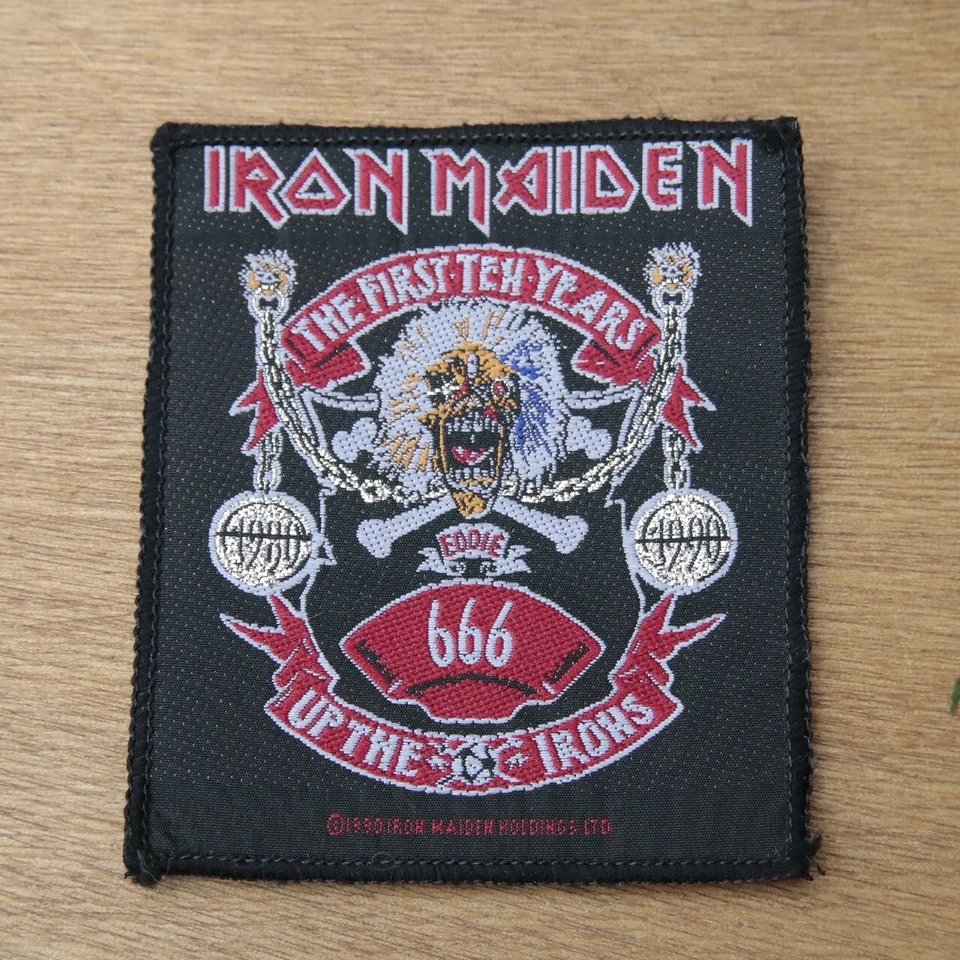 Patch Iron Maiden - Vintage  1990 woven - Official, New old stock - Photo 1/1