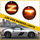 LED Fender Emblem Side Turn Signal Light for 09+ Nissan 370Z NISMO Z34 350Z Z33