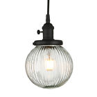 Industrial Pendant Light  5.9" Globe Glass Shade Kitchen Island Ceiling Lamp