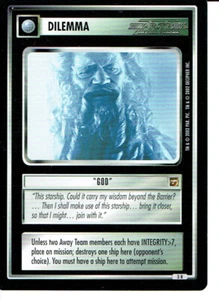 STAR TREK CCG THE MOTION PICTURES RARE CARD GOD - Picture 1 of 1
